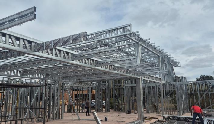Residência SMDB Lago Sul — montagem estrutural