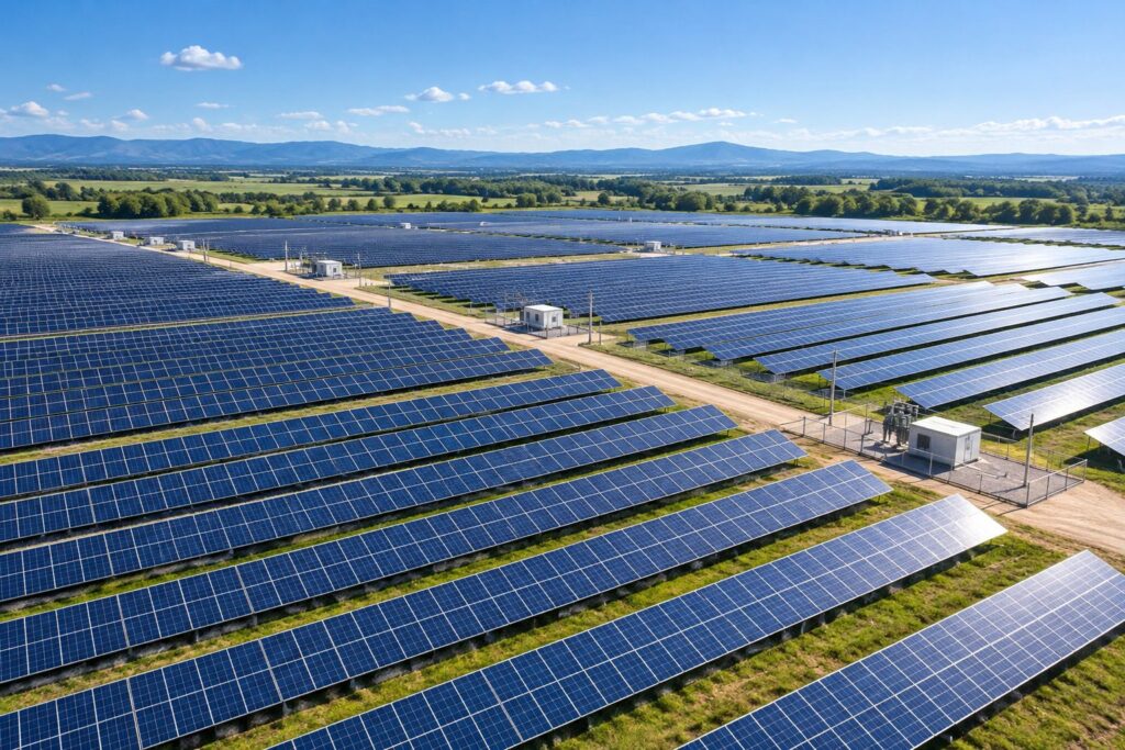 Energia solar — usina fotovoltaica de grande porte
